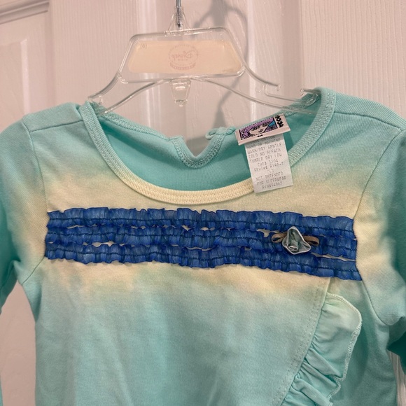 Toddler long sleeve shirt and ruffle pants matching set tie dye size 3T - Picture 8 of 11